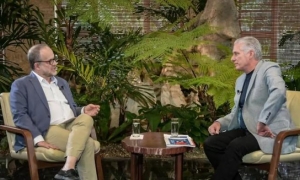 Entrevista concedida por el Presidente Díaz-Canel al periodista brasileño Breno Altman